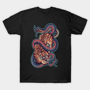 TIGER EATING SNAKES T-Shirt